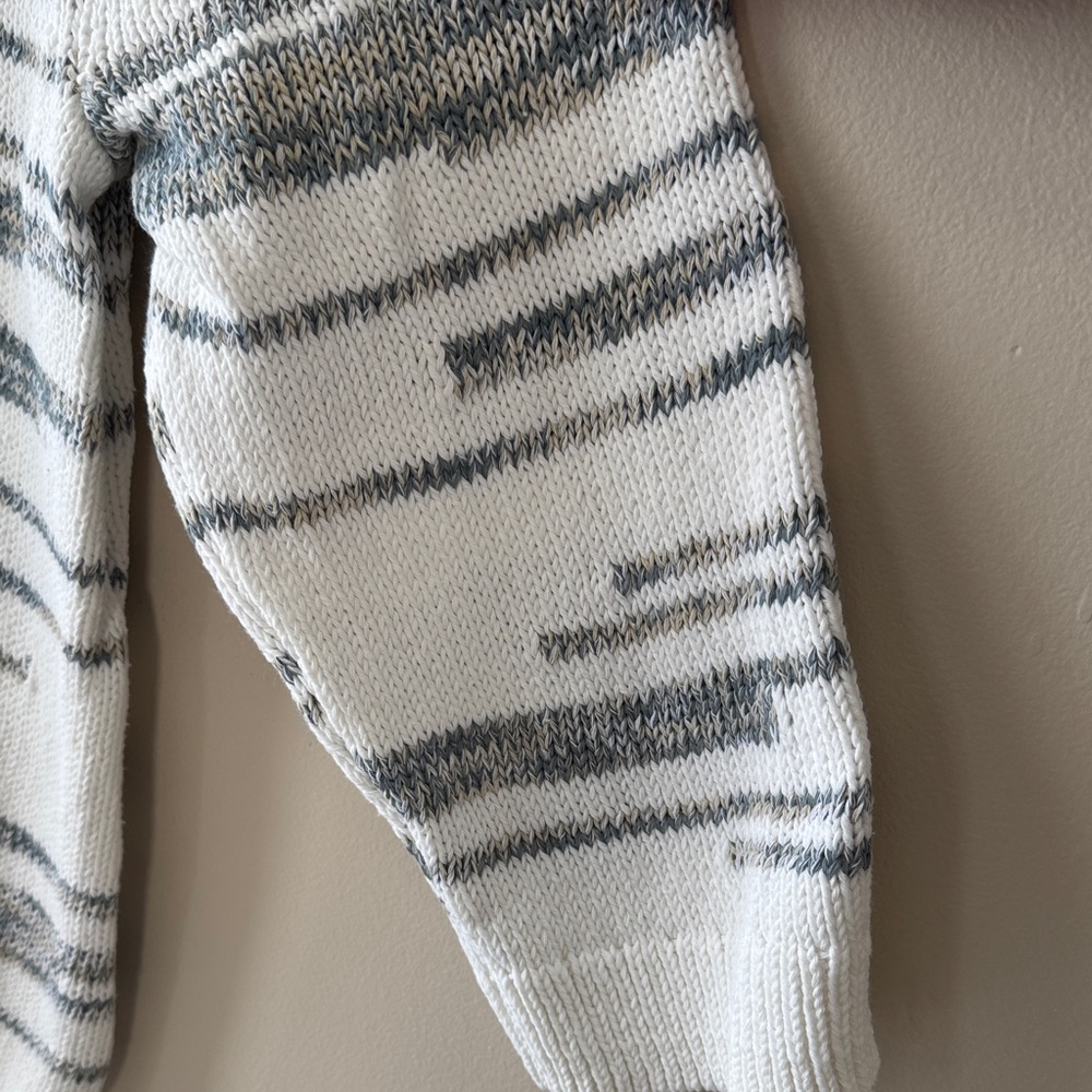 J. Jill Striped Women's Sweater - White and Gray - Picture 4 of 11